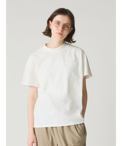 MidiUmi(ミディウミ)の「MidiUmi パックドハーフスリーブT(Tシャツ/カットソー・レディース・ブラック/ホワイト×ブラック/オフホワイト・FREE)」の2枚目の写真