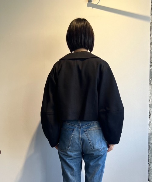 ジャケット・アウター CLANE COCOON SHORT DOWN COAT CLANE Cocoon Short Down Coat Black Nylon Size 1 Lightweight