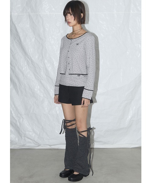 カーディガン A'GEM/9 × .kom 「 FANCY CLUB/ファンシークラブ」 LACE STAR BASIC CARDIGAN/レーススタ A'GEM/9 × .kom 『 FANCY CLUB/ファンシークラブ』 LACE STAR