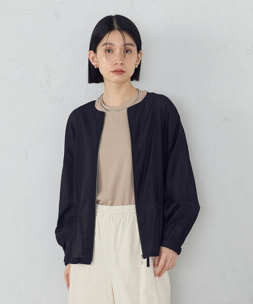 COMME CA ISM(コムサイズム)の「シアーブルゾン(ブルゾン・レディース・ブラック/カーキ/ブルー・MEDIUM/LARGE)」の12枚目の写真