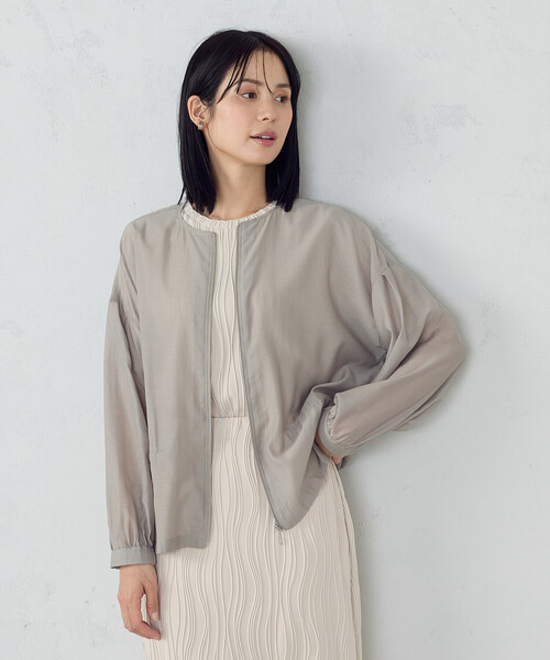 COMME CA ISM(コムサイズム)の「シアーブルゾン(ブルゾン・レディース・ブラック/カーキ/ブルー・MEDIUM/LARGE)」の17枚目の写真