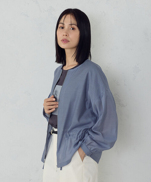 COMME CA ISM(コムサイズム)の「シアーブルゾン(ブルゾン・レディース・ブラック/カーキ/ブルー・MEDIUM/LARGE)」の21枚目の写真