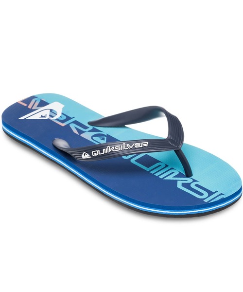 Quiksilver(クイックシルバー)の「MOLOKAI ART 25 YOUTH/クイックシルバーロゴビーサン(ビーチサンダル)(サンダル・メンズ・オレンジ/ブルー・27cm/28cm/25cm/26cm)」の2枚目の写真