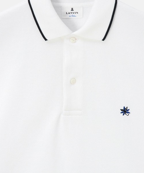 LANVIN en Bleu（ランバンオンブルー）の「【LANVIN en Bleu ESSENTIAL】TRACY / ヘビーピケ 襟ライン ポロシャツ（ポロシャツ・メンズ・ホワイト/ネイビー・SMALL/LARGE/X-LARGE/XX-LARGE/MEDIUM）」の15枚目の写真