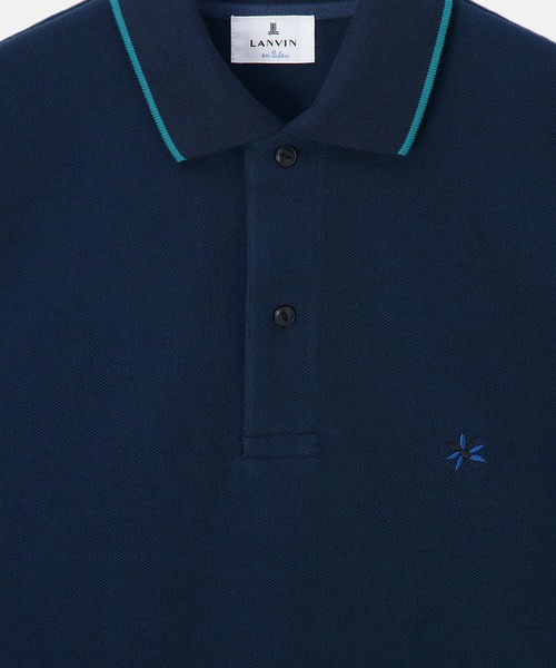 LANVIN en Bleu（ランバンオンブルー）の「【LANVIN en Bleu ESSENTIAL】TRACY / ヘビーピケ 襟ライン ポロシャツ（ポロシャツ・メンズ・ホワイト/ネイビー・SMALL/LARGE/X-LARGE/XX-LARGE/MEDIUM）」の16枚目の写真