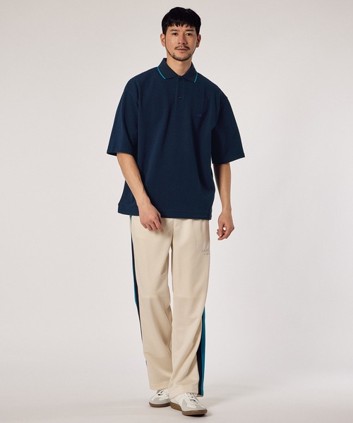 LANVIN en Bleu（ランバンオンブルー）の「【LANVIN en Bleu ESSENTIAL】TRACY / ヘビーピケ 襟ライン ポロシャツ（ポロシャツ・メンズ・ホワイト/ネイビー・SMALL/LARGE/X-LARGE/XX-LARGE/MEDIUM）」の4枚目の写真