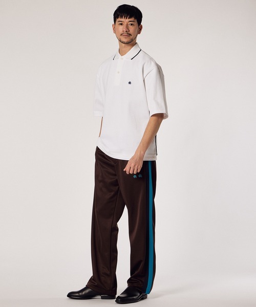 LANVIN en Bleu（ランバンオンブルー）の「【LANVIN en Bleu ESSENTIAL】TRACY / ヘビーピケ 襟ライン ポロシャツ（ポロシャツ・メンズ・ホワイト/ネイビー・SMALL/LARGE/X-LARGE/XX-LARGE/MEDIUM）」の3枚目の写真