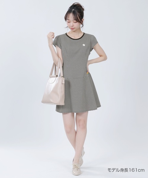 国内配送★MARY QUANT★ツイードパイピング ワンピース セール】ツイードパイピング ワンピース（ワンピース）｜MARY