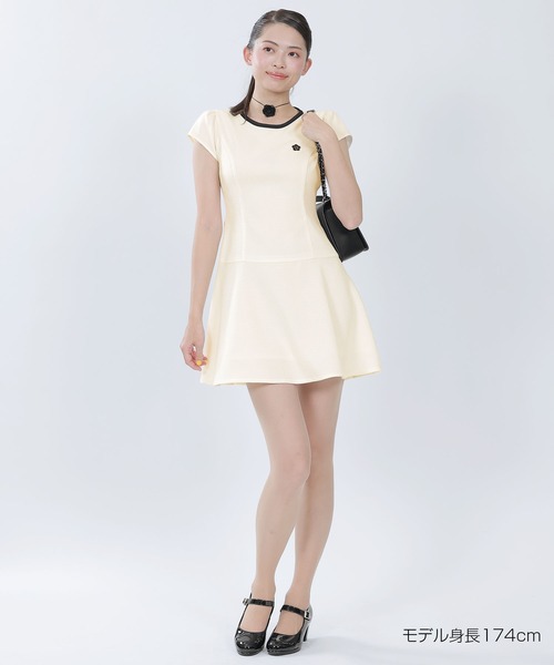 すぐ届く MARY QUANT 【春夏 デイジー】ツイード ミニワンピース 希少】MARY QUANT マリークワント ニットミニワンピース