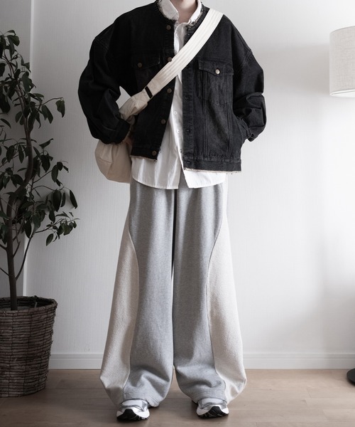 RUUBON（ルーボン）の「【RUUBON】no collar fringe denim