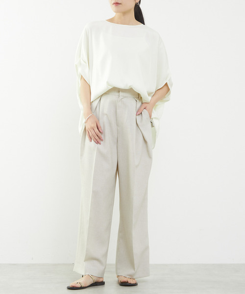 Liesse（リエス）の「ワイドシルエットブラウス（シャツ/ブラウス・レディース・ホワイト/グリーン/ネイビー・FREE）」の13枚目の写真