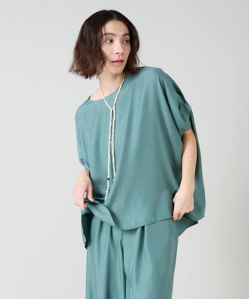 Liesse（リエス）の「ワイドシルエットブラウス（シャツ/ブラウス・レディース・ホワイト/グリーン/ネイビー・FREE）」の17枚目の写真