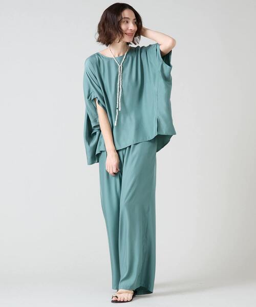 Liesse（リエス）の「ワイドシルエットブラウス（シャツ/ブラウス・レディース・ホワイト/グリーン/ネイビー・FREE）」の20枚目の写真