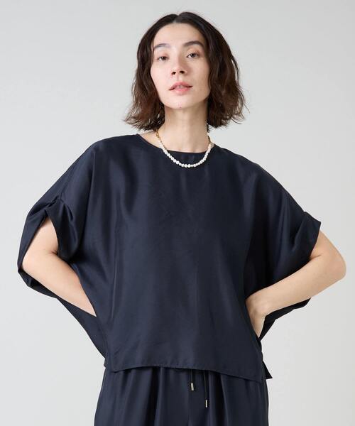 Liesse（リエス）の「ワイドシルエットブラウス（シャツ/ブラウス・レディース・ホワイト/グリーン/ネイビー・FREE）」の6枚目の写真