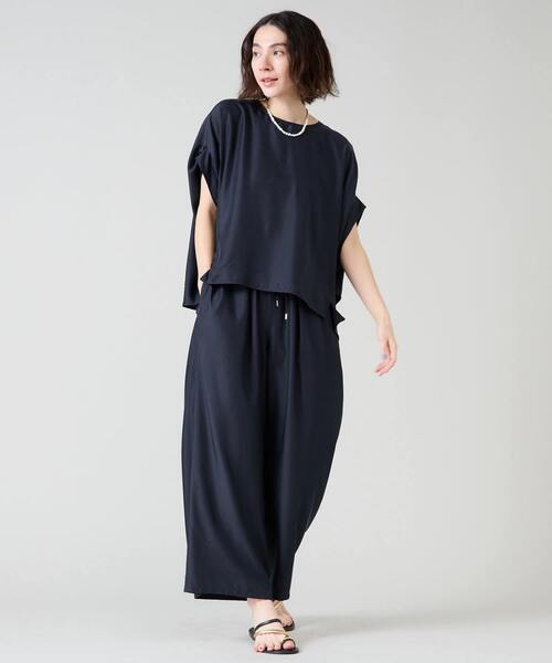 Liesse（リエス）の「ワイドシルエットブラウス（シャツ/ブラウス・レディース・ホワイト/グリーン/ネイビー・FREE）」の7枚目の写真