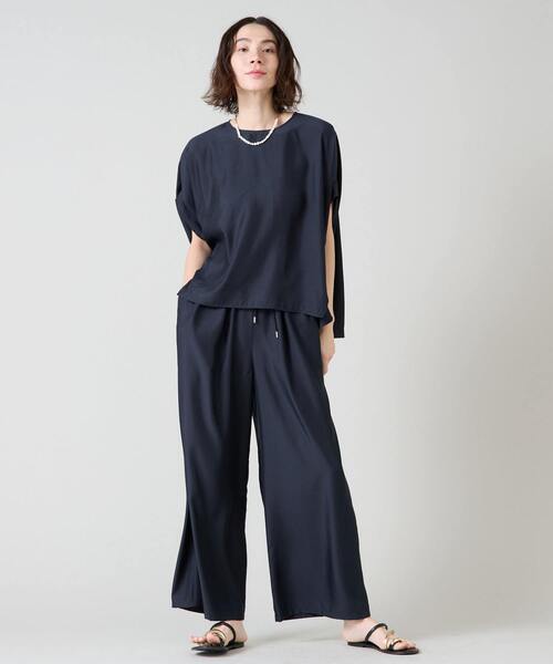 Liesse（リエス）の「ワイドシルエットブラウス（シャツ/ブラウス・レディース・ホワイト/グリーン/ネイビー・FREE）」の8枚目の写真