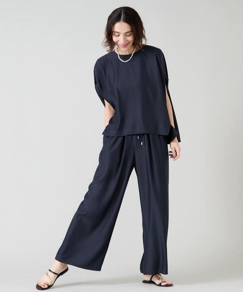 Liesse（リエス）の「ワイドシルエットブラウス（シャツ/ブラウス・レディース・ホワイト/グリーン/ネイビー・FREE）」の9枚目の写真