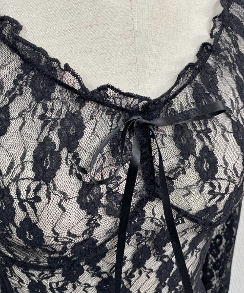 セール】胸リボンレースシアートップス（シャツ/ブラウス）｜LADY LIKE