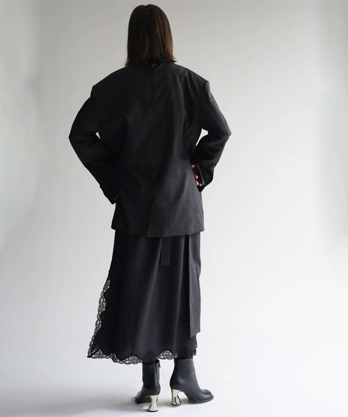 INSCRIRE/アンスクリア】Wool Layered Skirt/ウールレイヤードスカート