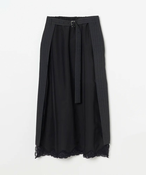 INSCRIRE/アンスクリア】Wool Layered Skirt/ウールレイヤードスカート