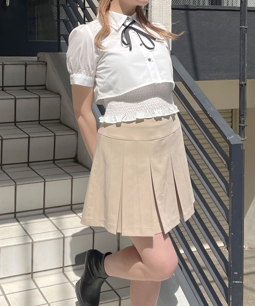 one way（ワンウェイ）の「リボン付きレイヤードブラウス（シャツ/ブラウス・レディース・ブラック系その他/ブルー系その他/ホワイト/ホワイト系その他・FREE）」の2枚目の写真