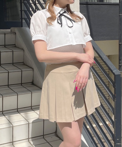 one way（ワンウェイ）の「リボン付きレイヤードブラウス（シャツ/ブラウス・レディース・ブラック系その他/ブルー系その他/ホワイト/ホワイト系その他・FREE）」の5枚目の写真