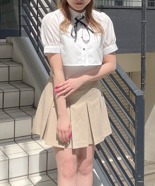 one way（ワンウェイ）の「リボン付きレイヤードブラウス（シャツ/ブラウス・レディース・ブラック系その他/ブルー系その他/ホワイト/ホワイト系その他・FREE）」の6枚目の写真