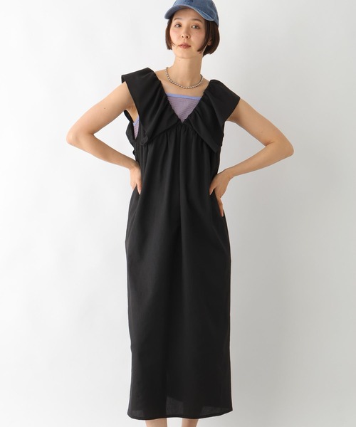 LEPSIM（レプシィム）の「2WAYフリルジャンパースカート　323031（ジャンパースカート・レディース・ブラック/ブラウン/チャコールグレー・FREE）」の11枚目の写真