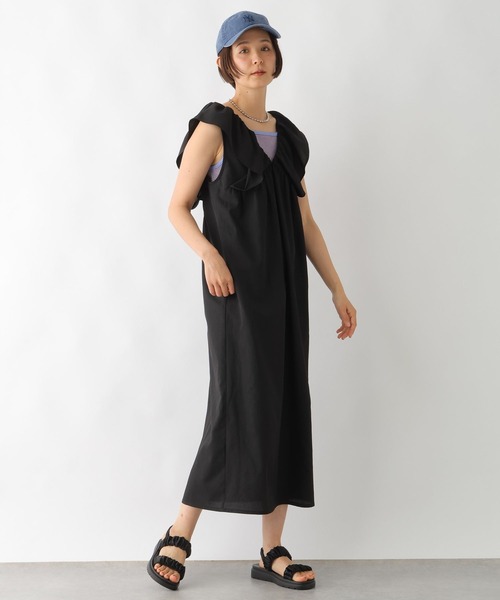 LEPSIM（レプシィム）の「2WAYフリルジャンパースカート　323031（ジャンパースカート・レディース・ブラック/ブラウン/チャコールグレー・FREE）」の15枚目の写真