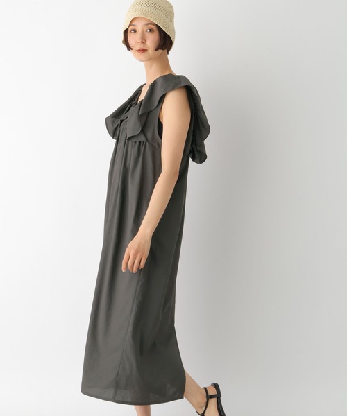 LEPSIM（レプシィム）の「2WAYフリルジャンパースカート　323031（ジャンパースカート・レディース・ブラック/ブラウン/チャコールグレー・FREE）」の5枚目の写真