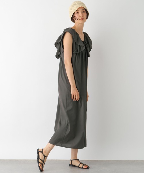 LEPSIM（レプシィム）の「2WAYフリルジャンパースカート　323031（ジャンパースカート・レディース・ブラック/ブラウン/チャコールグレー・FREE）」の9枚目の写真