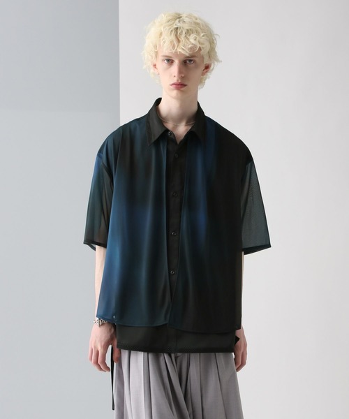 セール】【SET UP対応】シアーレイヤードシャツSS(HARE)（シャツ