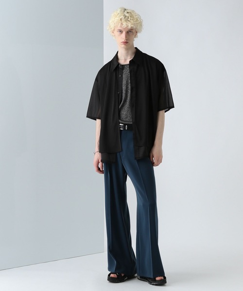 セール】【SET UP対応】シアーレイヤードシャツSS(HARE)（シャツ