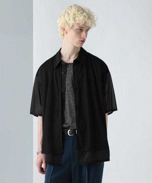 セール】【SET UP対応】シアーレイヤードシャツSS(HARE)（シャツ