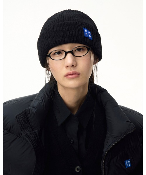 ADER error（アーダーエラー）の「ADER error/アーダーエラー/BEANIE（ニットキャップ/ビーニー・メンズ・ブラック/ホワイト/ブルー・FREE）」の8枚目の写真