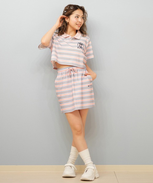 RVCA/ルーカ ポロシャツ ショート丈 刺繍ロゴ BF04C-001