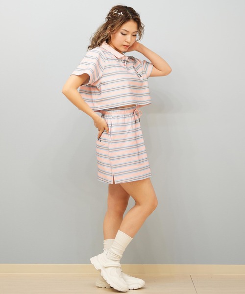 ポロシャツ ポロ RVCA/ルーカ ポロシャツ ショート丈 刺繍ロゴ BF04C-001 レディース RVCA ルーカ 半袖 シャツ レディース ポロシャツ ショート丈