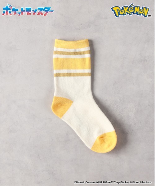 Right-on（ライトオン）の「【POKEMON】ピカチュウソックス（ソックス/靴下・キッズ・ホワイト・フリー）」の5枚目の写真