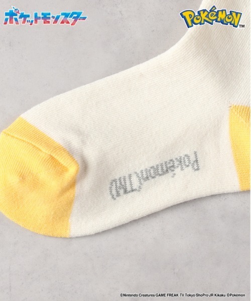 Right-on（ライトオン）の「【POKEMON】ピカチュウソックス（ソックス/靴下・キッズ・ホワイト・フリー）」の3枚目の写真