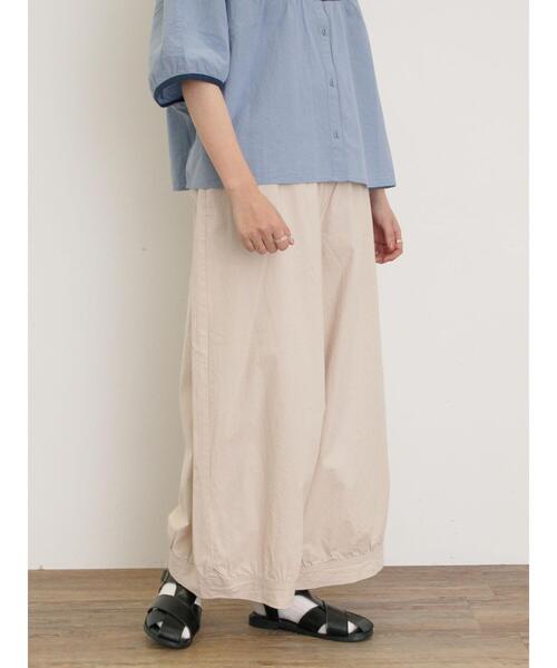 Samansa Mos2（サマンサ モスモス）の「【M/Lサイズ】裾切替ギャザーワイドパンツ（その他パンツ・レディース・キナリ/ネイビー/モカ・M/L）」の20枚目の写真