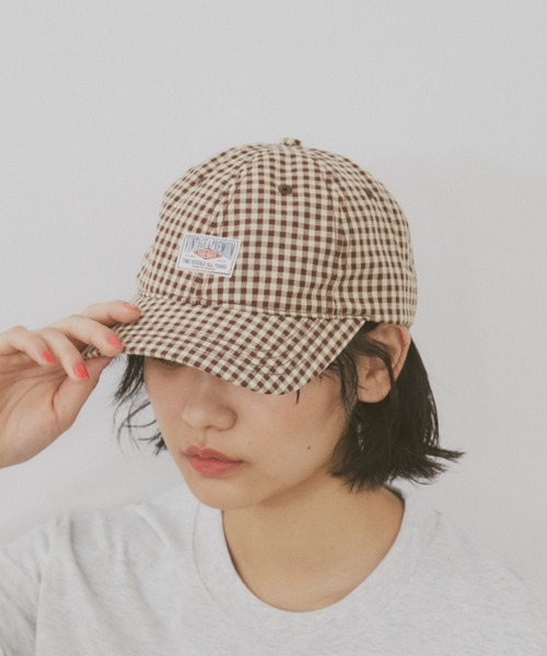 Ch!iii 赤黒チェック C刺繍 キャップ S MACK LA CROSSE TRUCK CENTER マックトラック ロゴ刺繍 ツートン