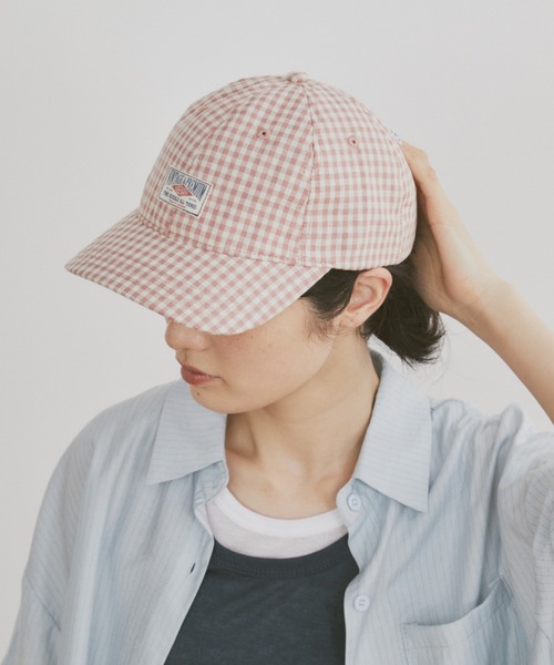 MERLOT(メルロー)の「チェック刺繍キャップ(キャップ・レディース・ピンク/ブルー/ブラウン・FREE)」の3枚目の写真