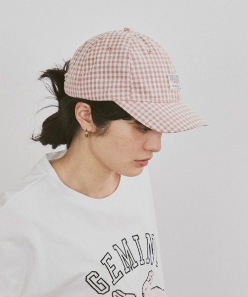 MERLOT(メルロー)の「チェック刺繍キャップ(キャップ・レディース・ピンク/ブルー/ブラウン・FREE)」の17枚目の写真