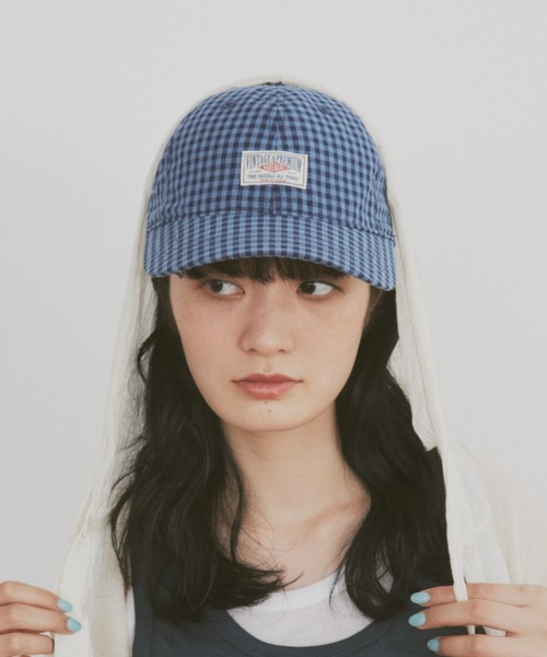 MERLOT(メルロー)の「チェック刺繍キャップ(キャップ・レディース・ピンク/ブルー/ブラウン・FREE)」の14枚目の写真