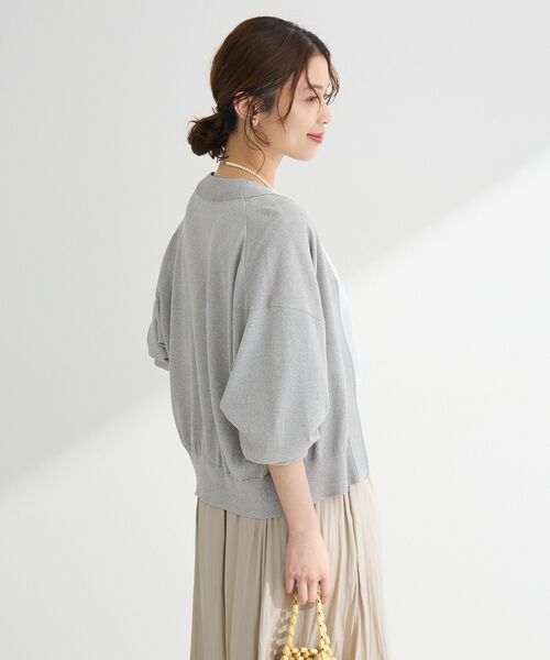 ゆきぷー様冷感ショートカーデ緑、黄、シャツカーデグレー Green Parks（グリーンパークス）の「接触冷感 フロントZIPニット