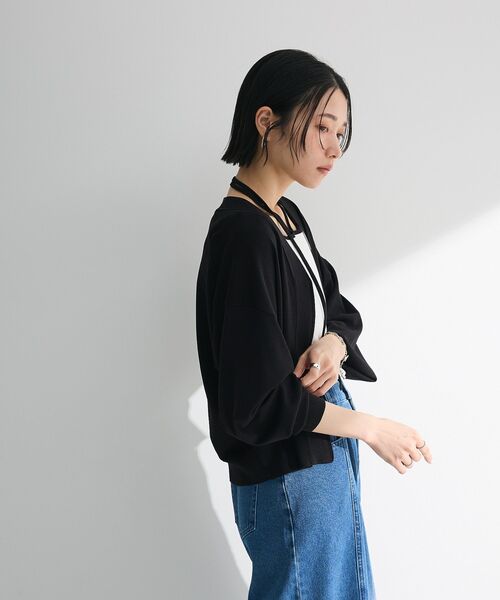 leetaeng84nanamica フロントジップカーディガン 襟付フロントジップニットカーディガン｜INGNI(イング) 公式通販