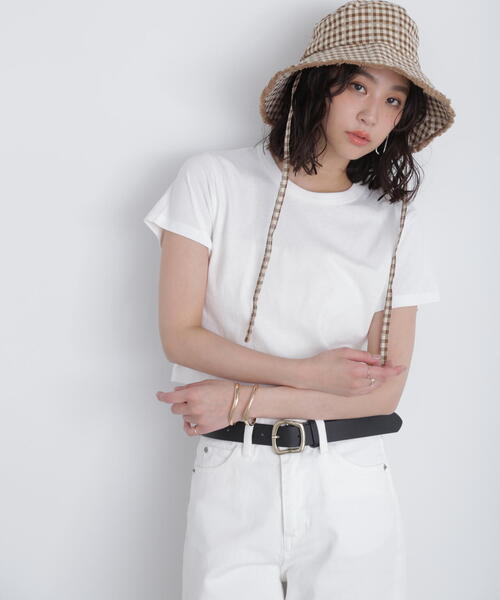 FREE'S MART(フリーズマート)の「◆USAコットンクロップドTシャツ(Tシャツ/カットソー・レディース・ホワイト/ピンク/ブラック/グレー・FREE)」の2枚目の写真