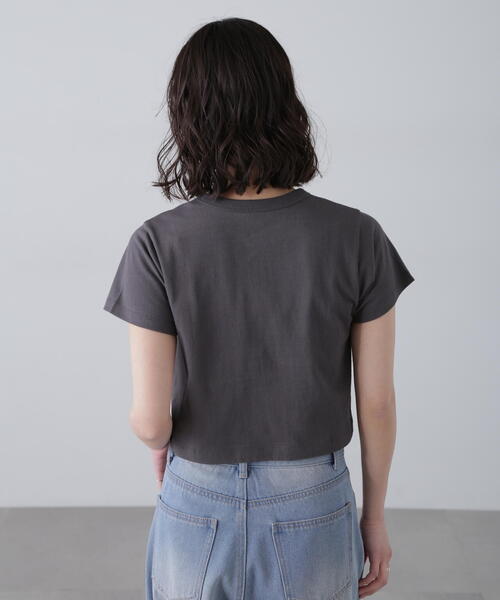 FREE'S MART(フリーズマート)の「◆USAコットンクロップドTシャツ(Tシャツ/カットソー・レディース・ホワイト/ピンク/ブラック/グレー・FREE)」の21枚目の写真