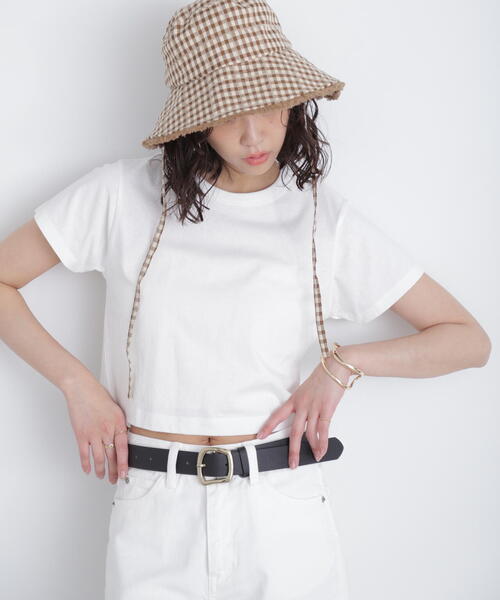 FREE'S MART(フリーズマート)の「◆USAコットンクロップドTシャツ(Tシャツ/カットソー・レディース・ホワイト/ピンク/ブラック/グレー・FREE)」の17枚目の写真