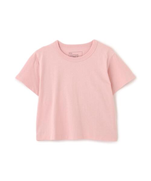 FREE'S MART(フリーズマート)の「◆USAコットンクロップドTシャツ(Tシャツ/カットソー・レディース・ホワイト/ピンク/ブラック/グレー・FREE)」の12枚目の写真